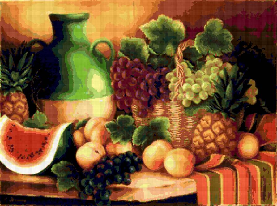 №211741 - картина, натюрморт, фрукты - предпросмотр