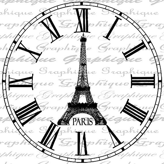 эйфелева башня - эйфелева башня, париж, черно-белый, часы, монохром, черно-белое - оригинал