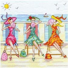 Схема вышивки «deniz kenarında kızlar»