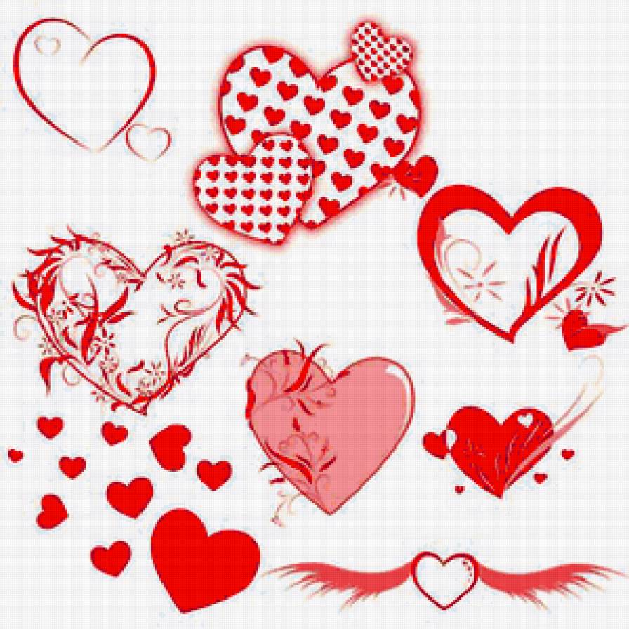 сердечки - сердечки, любовь, валентинки, валентинка - предпросмотр