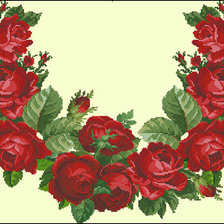 Схема вышивки «венок розы вышиванка»