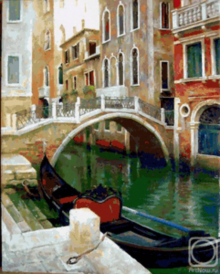 Венеция - живопись.картина.пейзаж.улочки.венеция - предпросмотр