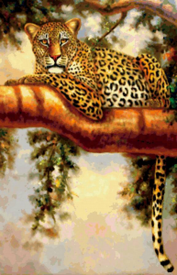 ДИПТИХ   "Две мелодии" - савана, африка, гепард, схожность, взгляд, жвотные, на ветке - предпросмотр