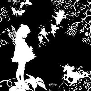 Маленькие феи - черно-белое, монохром, эльфы, фея, лес, сказка, феи, фентези - оригинал