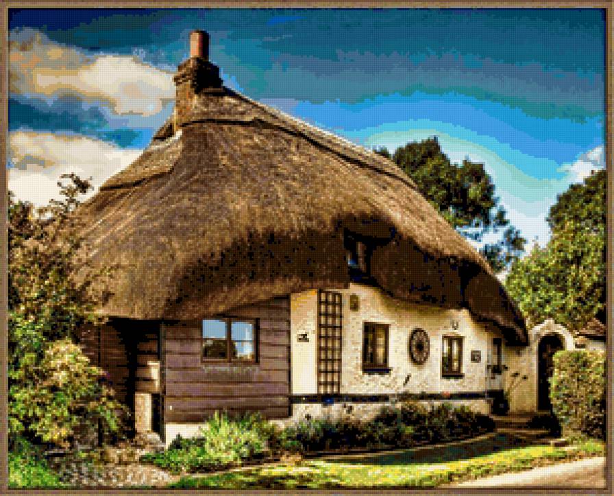 Сказочные домики Англии - пейзаж - предпросмотр