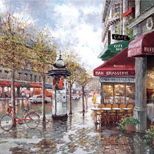 дождь в Париже