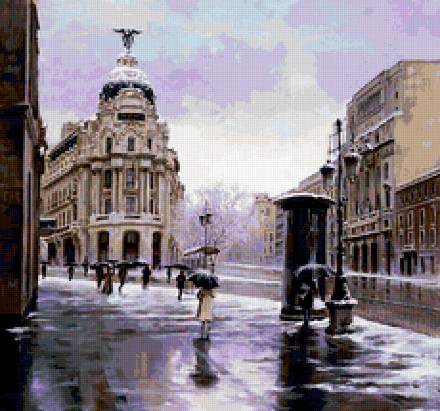 Дождь в Мадриде - города, страны - предпросмотр