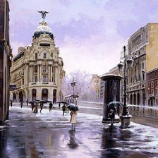 Дождь в Мадриде