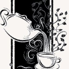 Оригинал схемы вышивки «Чайник с чашечкой» (№216089)