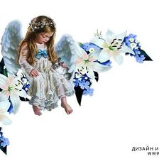 Оригинал схемы вышивки «Цветочный ангелочек» (№216133)