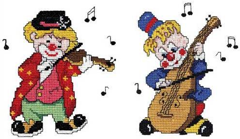 Веселые музыканты - картинка для детей, музыкант, клоун - оригинал
