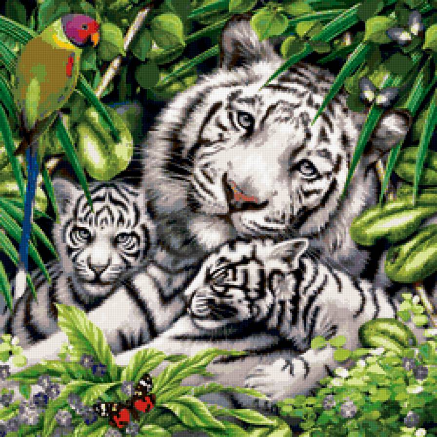 тигрица - кошки, подушка, животные, тигр, тигрята, хищники, тигры - предпросмотр