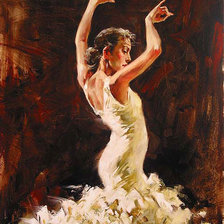 Оригинал схемы вышивки «Фламенко в белом» (№217720)