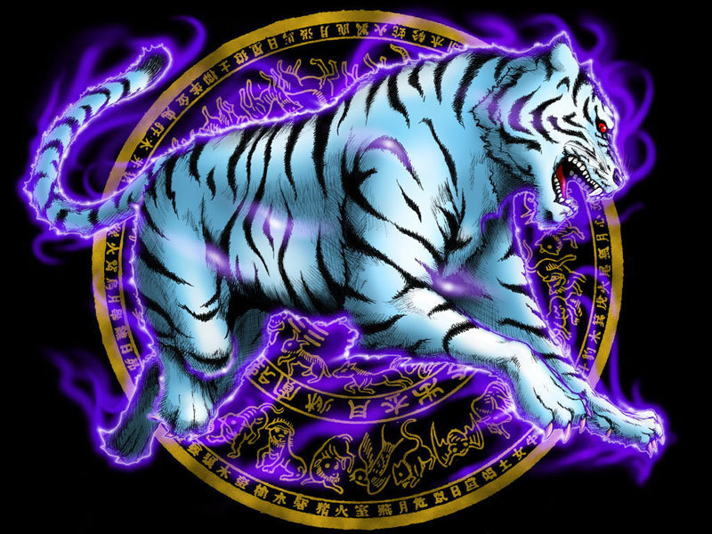 тигр_восточный гороскоп - белый тигр, гороскоп, восток, животные, тигр - оригинал