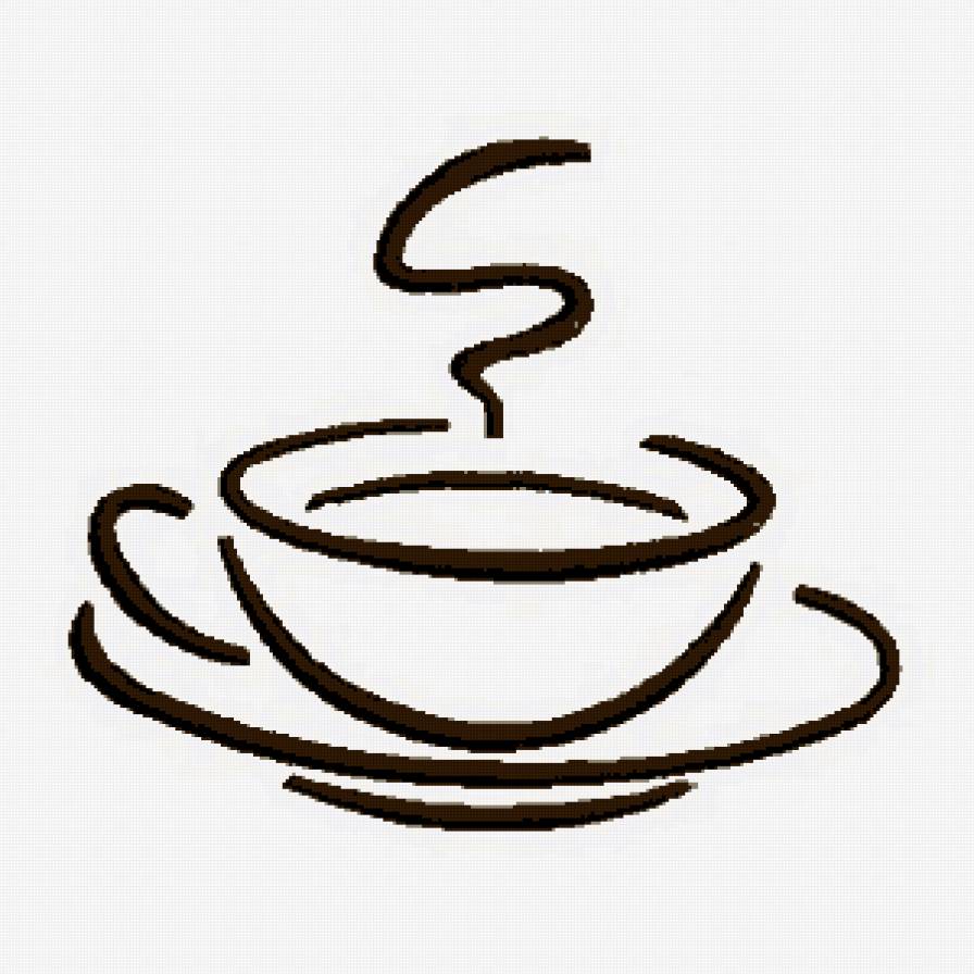 Чашка кофе - монохром, coffee, черно-белое, на кухню, кухня, кофе, чашка, для кухни - предпросмотр