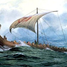 Схема вышивки «корабль викингов»