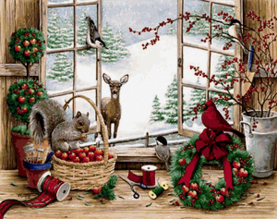 Зимняя сказка - рождество, зима, лес, сказка - предпросмотр