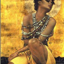 Оригинал схемы вышивки «Африканская девушка» (№222061)