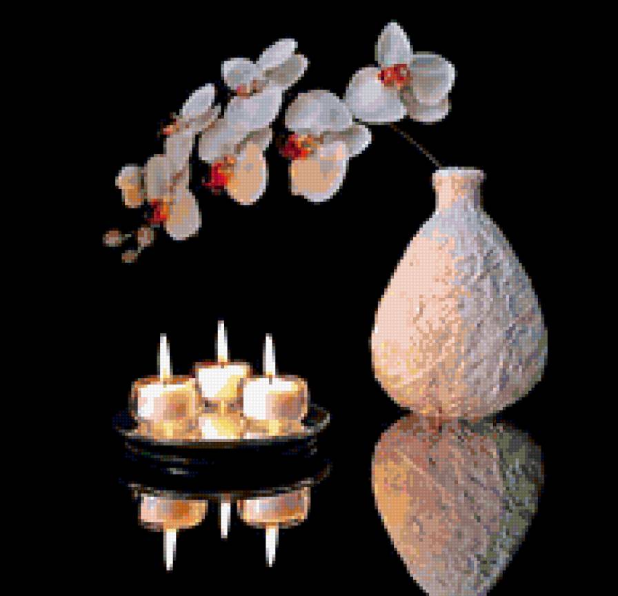 Свечи - япония, свечи, орхидея - предпросмотр