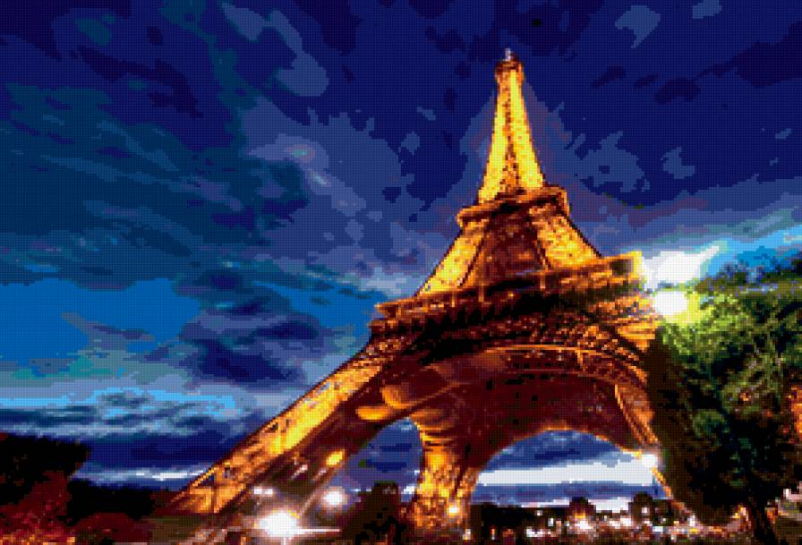 париж - город, ночь, париж - предпросмотр