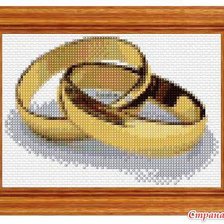Схема вышивки «Кольца "к свадьбе"»
