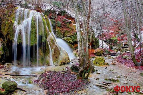 водопад серебряные струи - водопад - оригинал