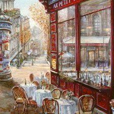 Оригинал схемы вышивки «кафе (картины французких художников)» (№224624)