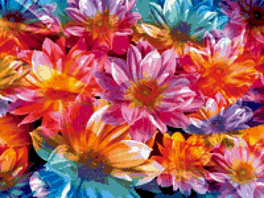 Веселые цветочки - цветы - предпросмотр