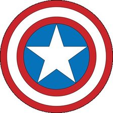 Оригинал схемы вышивки «Щит Капитана Америки» (№225612)