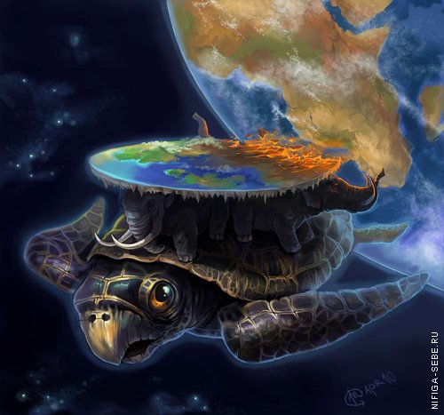Земля - космос, черепаха, слон, земля, планета - оригинал