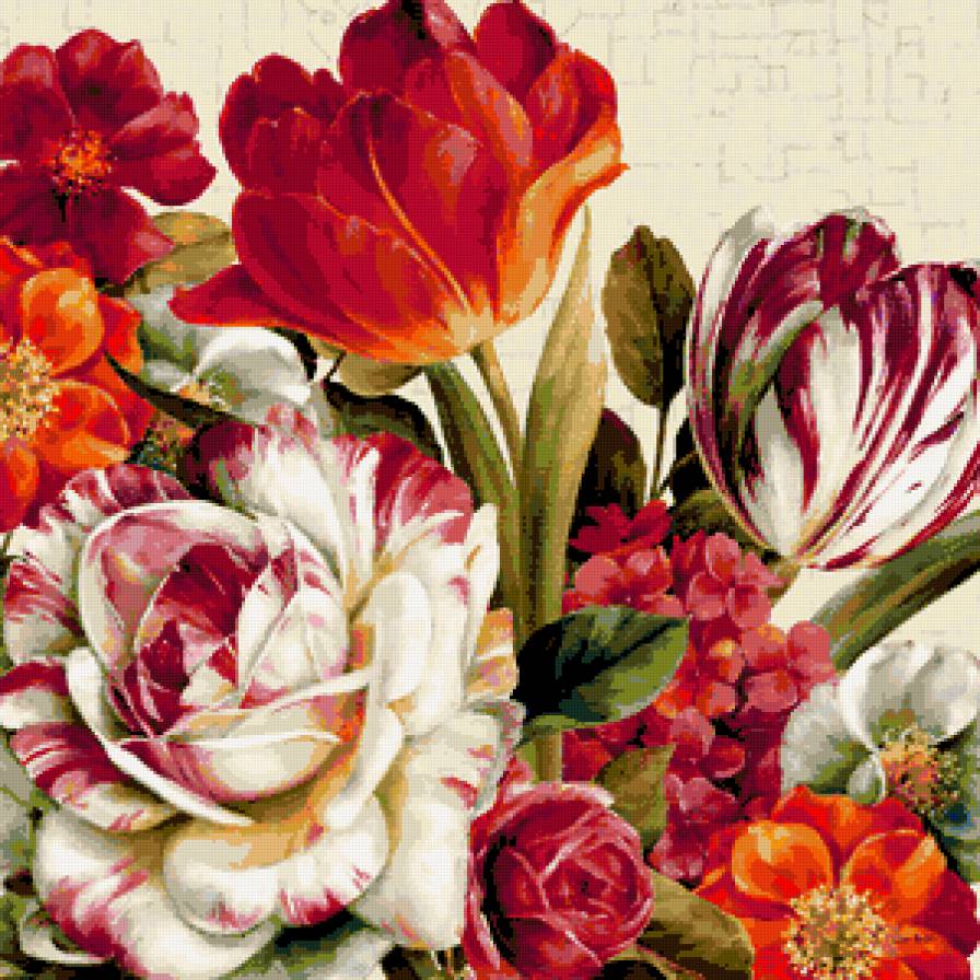 тюльпаны - бабочки, тюльпаны, цветок, подушка, живопись, тюльпан, цветы - предпросмотр