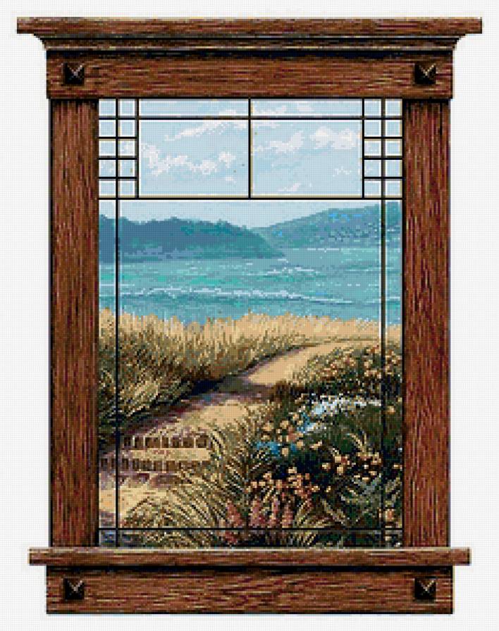 Вид из окна - пейзаж, природа, окно - предпросмотр