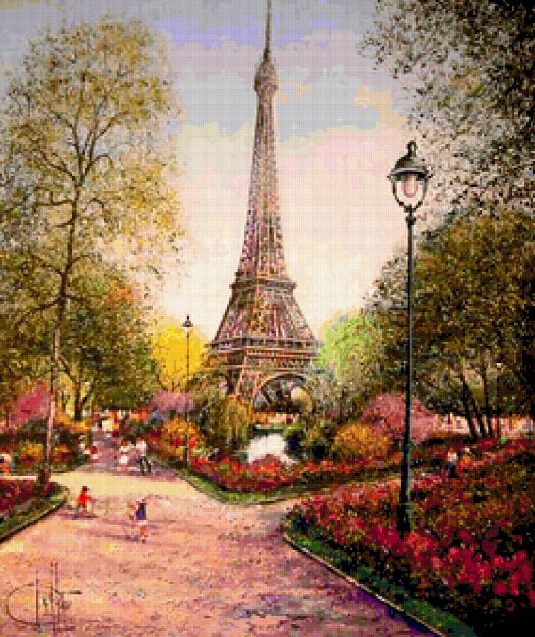 Улицы Парижа - франция, париж, городской пейзаж, эйфелева башня, город - предпросмотр