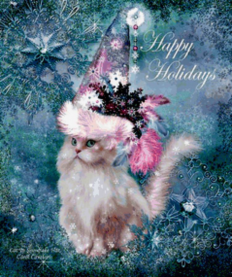 снежок - поздравление, котята, кошка, мусики, праздники, животные - предпросмотр