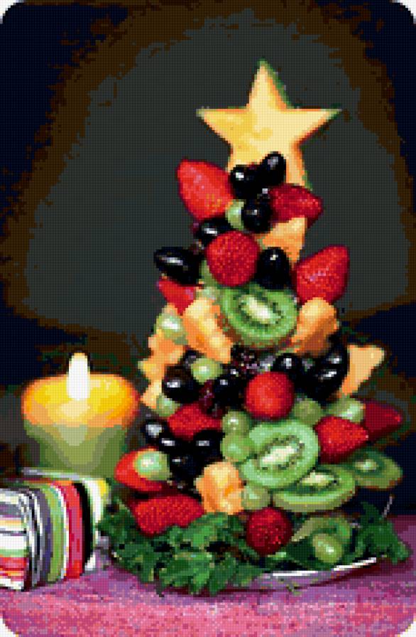 елка - новый год, фрукты, елка - предпросмотр