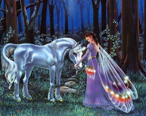013 - волшебство, лошадь, фея - оригинал