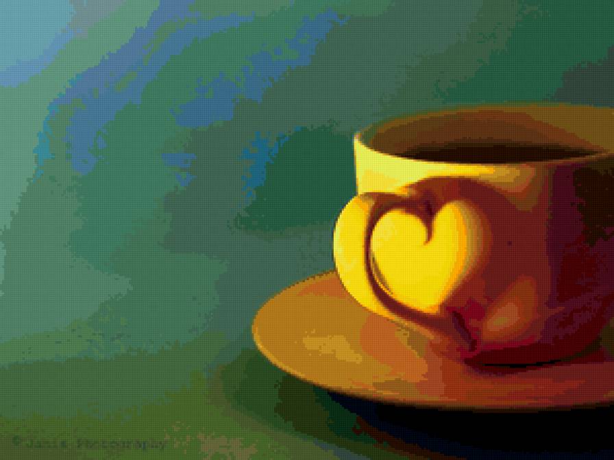 сердце - сердце, любовь, кофе, утро, чашка, чувства - предпросмотр