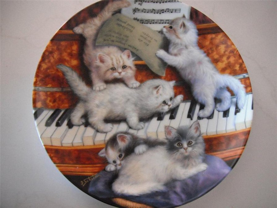 КОШКИН ДОМ (из серии "12 настроение") - кошка, мусики, животные, музыканты, котята, 12 месяцев, кошки - оригинал