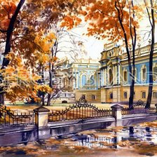 Оригинал схемы вышивки «Осень Сергей Брандт» (№227497)