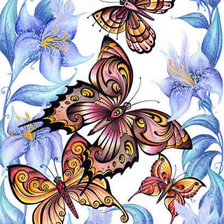 Оригинал схемы вышивки «бабочки» (№227576)