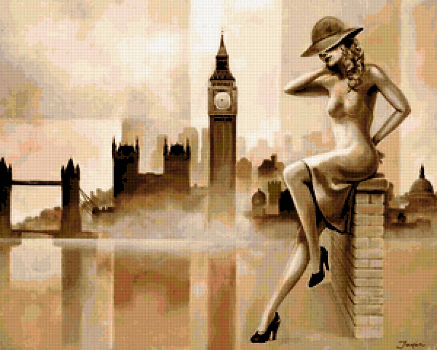 Лондон - черно-белое, англия, города мира, страны мира, лондон, монохром - предпросмотр
