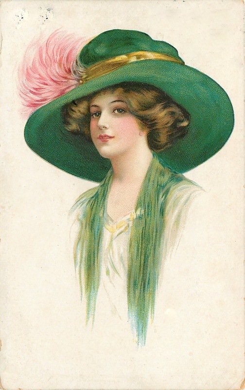 КРАСОТКА В ШЛЯПЕ - шляпа, красавица, женщина, дама, портрет - оригинал