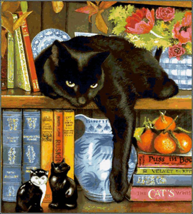 Чёрный кот - кот, книги - предпросмотр