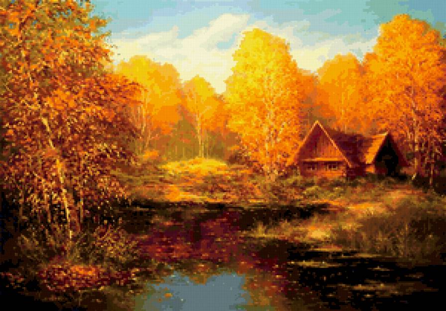 Осенний пейзаж - лес, осень, пейзаж - предпросмотр