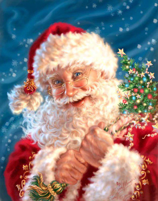 Дед Мороз - елка, праздники, рождество, новый год, дед мороз, зима - оригинал