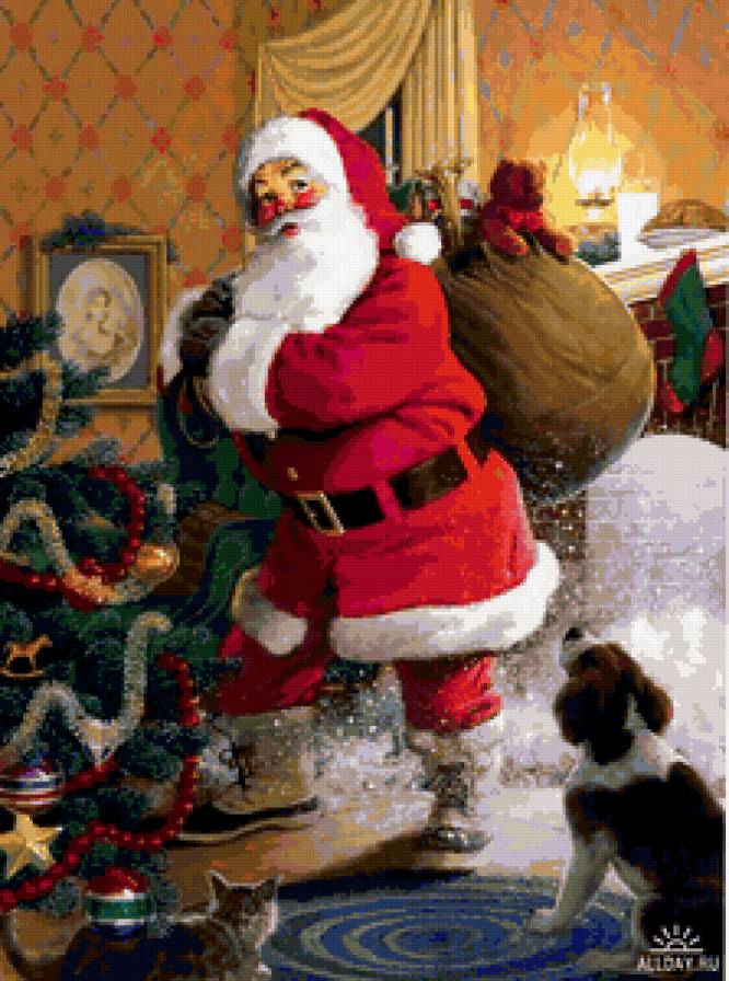 Дед Мороз - новый год, зима, подарки, дед мороз, санта - предпросмотр