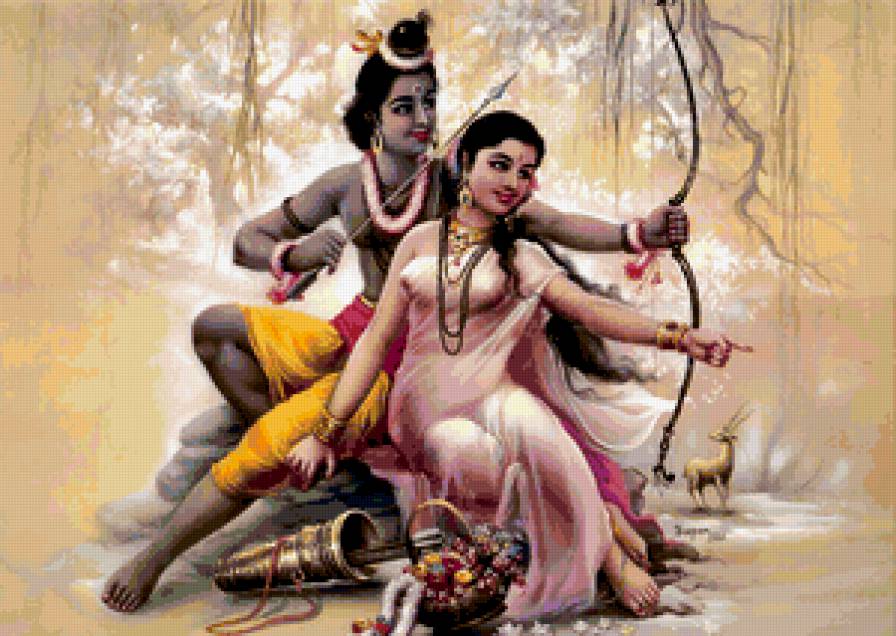 Кришна и Радха - божества, индия - предпросмотр