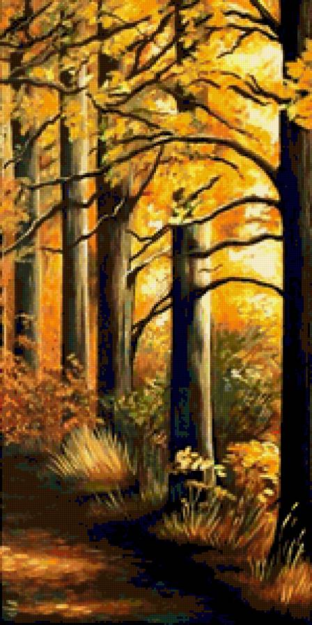 3 часть Триптихa - пейзаж, осень, полиптих, триптих, лес, диптих, природа, деревья - предпросмотр