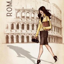 Оригинал схемы вышивки «Прогулка по Риму» (№232970)