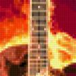 Предпросмотр схемы вышивки «гитара, огонь» (№233240)